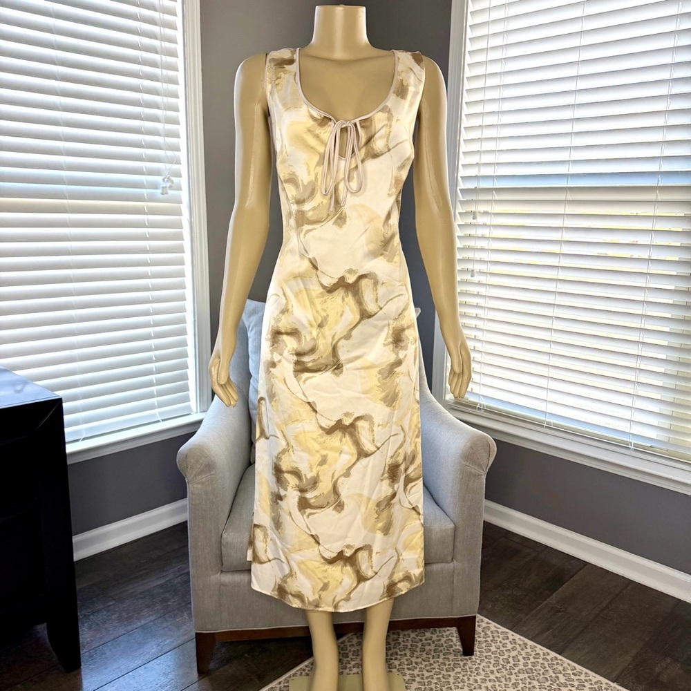 Kenneth Cole Printed Tie-Detail Midi Dress XL NWT - Picture 7 of 11